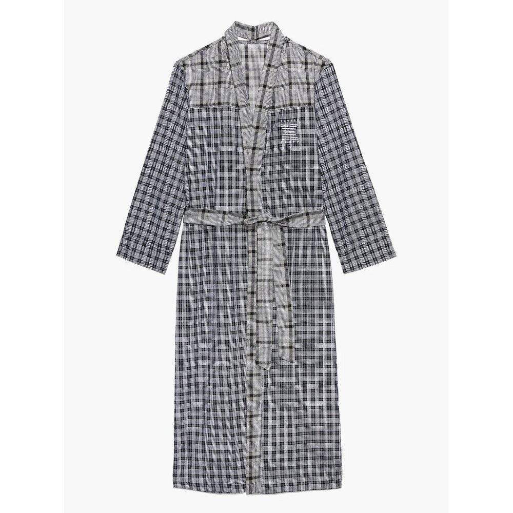 Savage x Fenty Remixed Plaid Belted Long Men's Robe Sz S - Picture 3 of 10